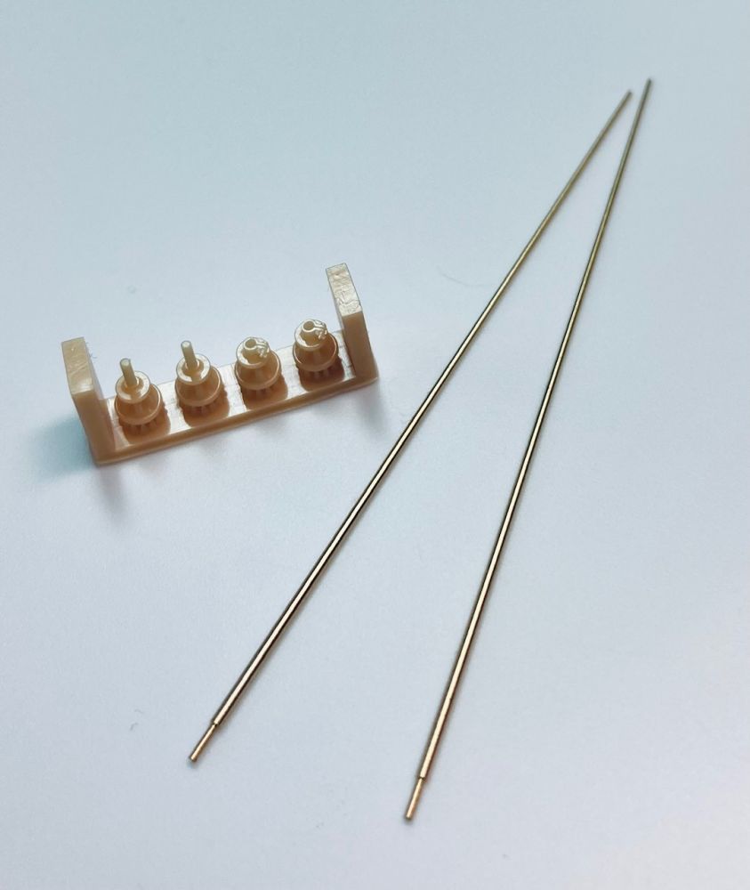1:35 German 2m antenna set with larger base, 2 pcs. for Stug.III E - F