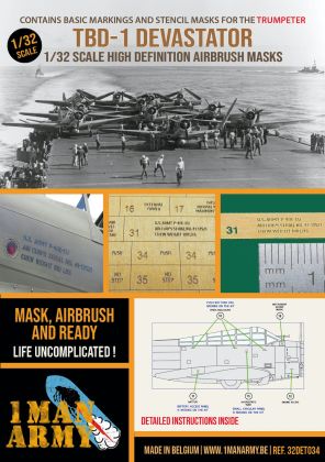 1:32 Douglas TBD-1 Devastator contains high definition stencilling masks