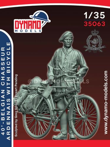 1:35 40' - Belgian Chasseur Ardennais With Bicycle