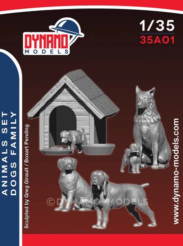 1:35 Animals Set - Dogs Family