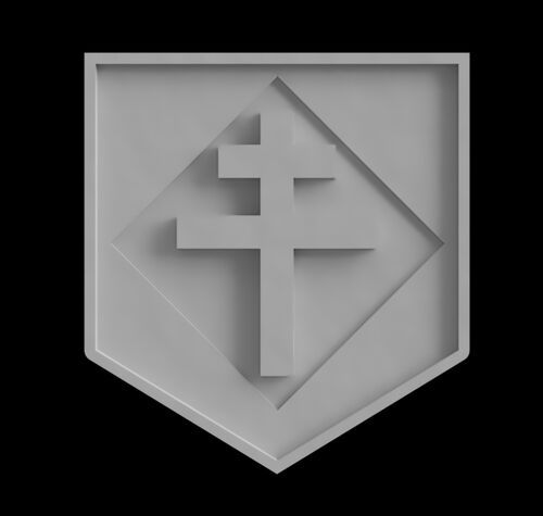 Croix Lorraine Plaque 25mm