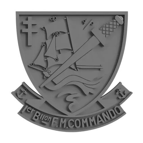 French Commando Kieffer Plaque 25mm