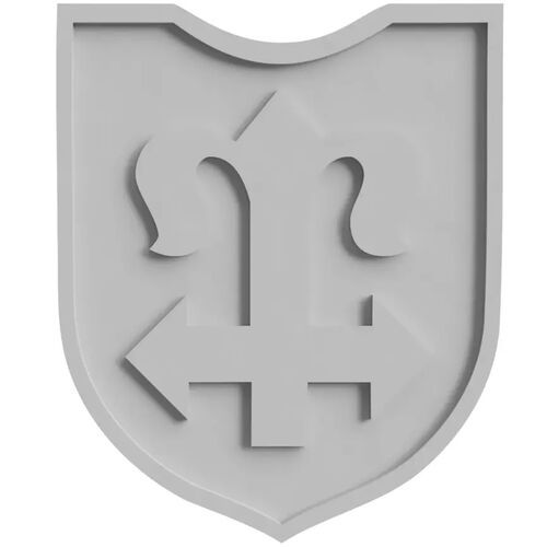 24th Waffen Mountain Division Of The SS Karstjager Plaque 25mm