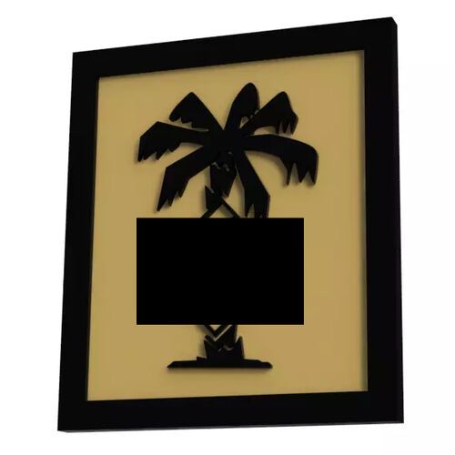 DAK Afrika Korps Hollow Cross On Square Base Plaque 25mm