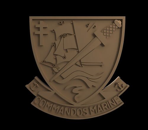 Commando Marine Plaque 40mm