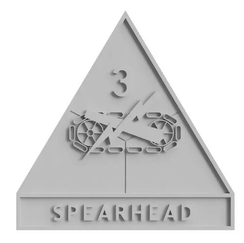 US 3rd Armored Division - Spearhead Plaque 40mm