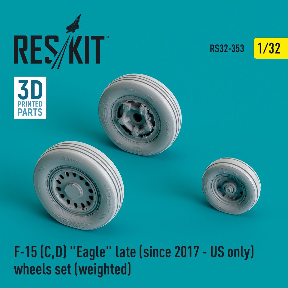 1:32 F-15C/F-15D Eagle late (since 2017 - US only) wheels set (weighted)