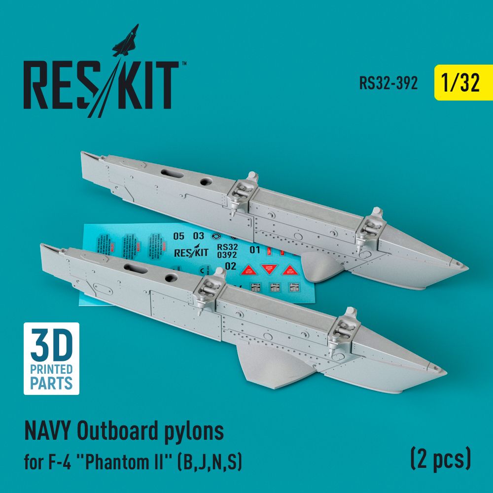 1:32 US NAVY Outboard pylons for McDonnell F-4 Phantom II (F-4B, F-4J, F-4N, F-4S) (2 pcs)