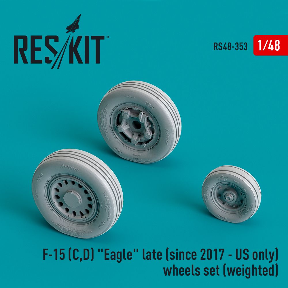 1:48 McDonnell F-15C/F-15D Eagle late (since 2017 - US only) wheels set (weighted)
