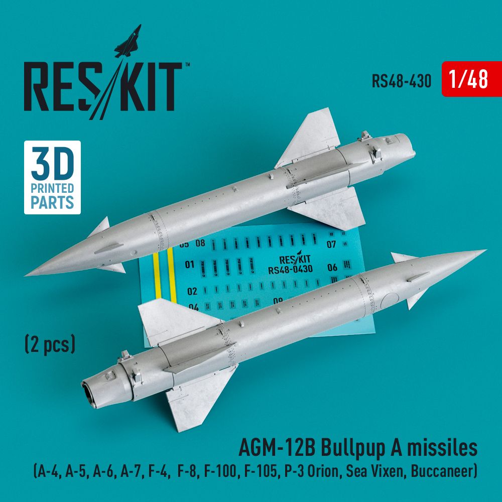 1:48 AGM-12B Bullpup A missiles (2 pcs) (A-4, A-5, Grumman A-6, A-7, F-4, F-8, F-100, F-105, P-3 Orion, Sea Vixen, Buccaneer)