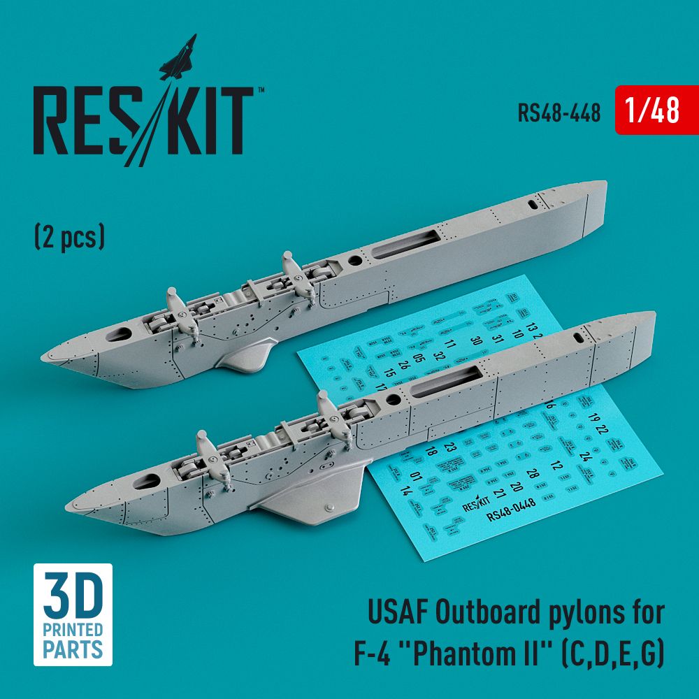 1:48 USAF Outboard pylons for McDonnell F-4 Phantom II (F-4C, F-4D, F-4E, F-4G) (2 pcs)