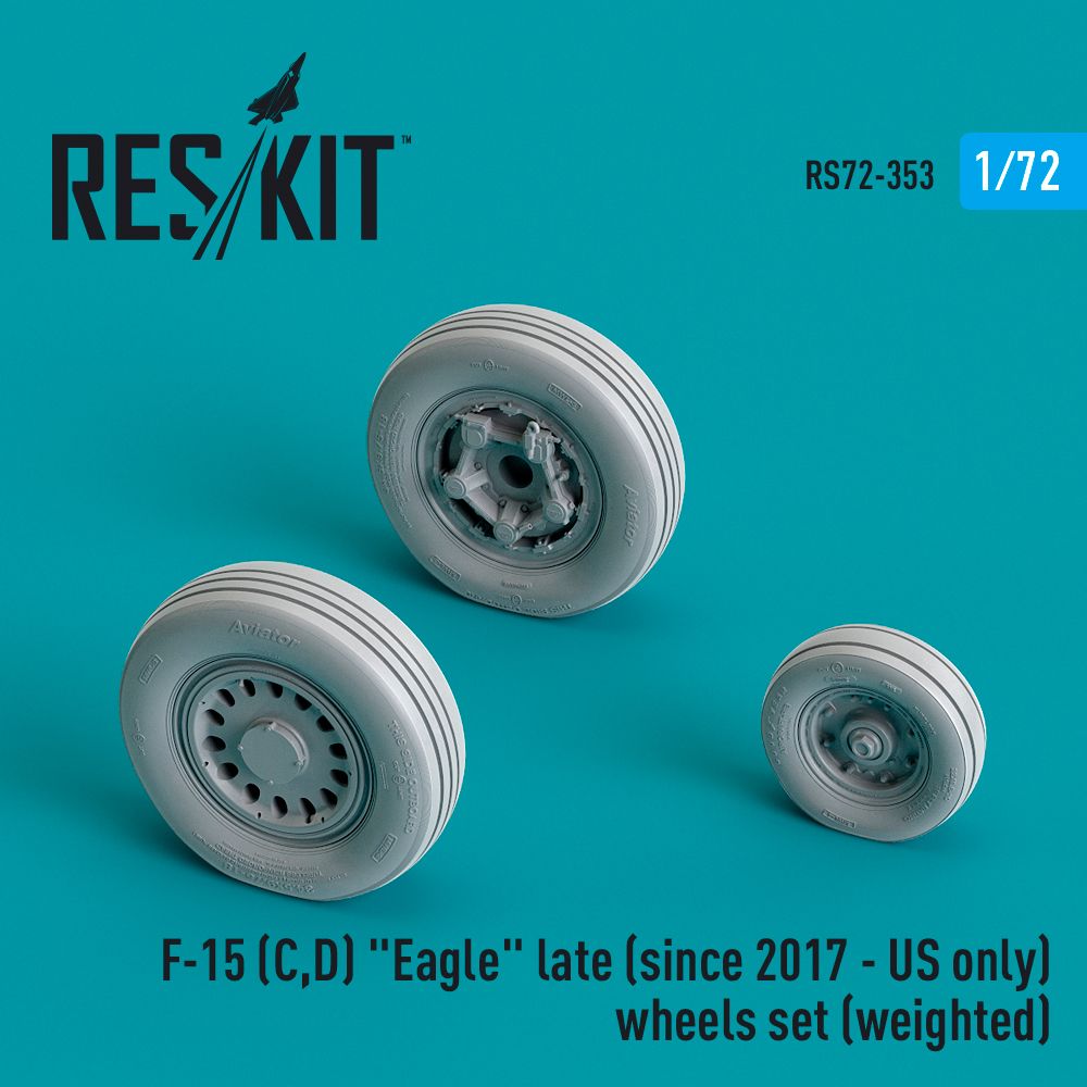 1:72 McDonnell F-15C/F-15D Eagle late (since 2017 - US only) wheels set (weighted)