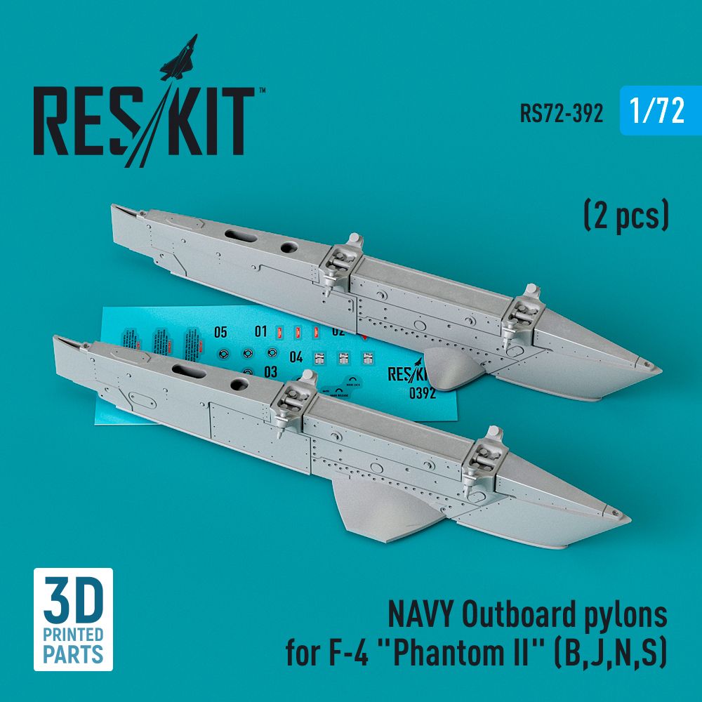 1:72 NAVY Outboard pylons for McDonnell F-4 Phantom II (F-4B, F-4J, F-4N, F-4S) (2 pcs)