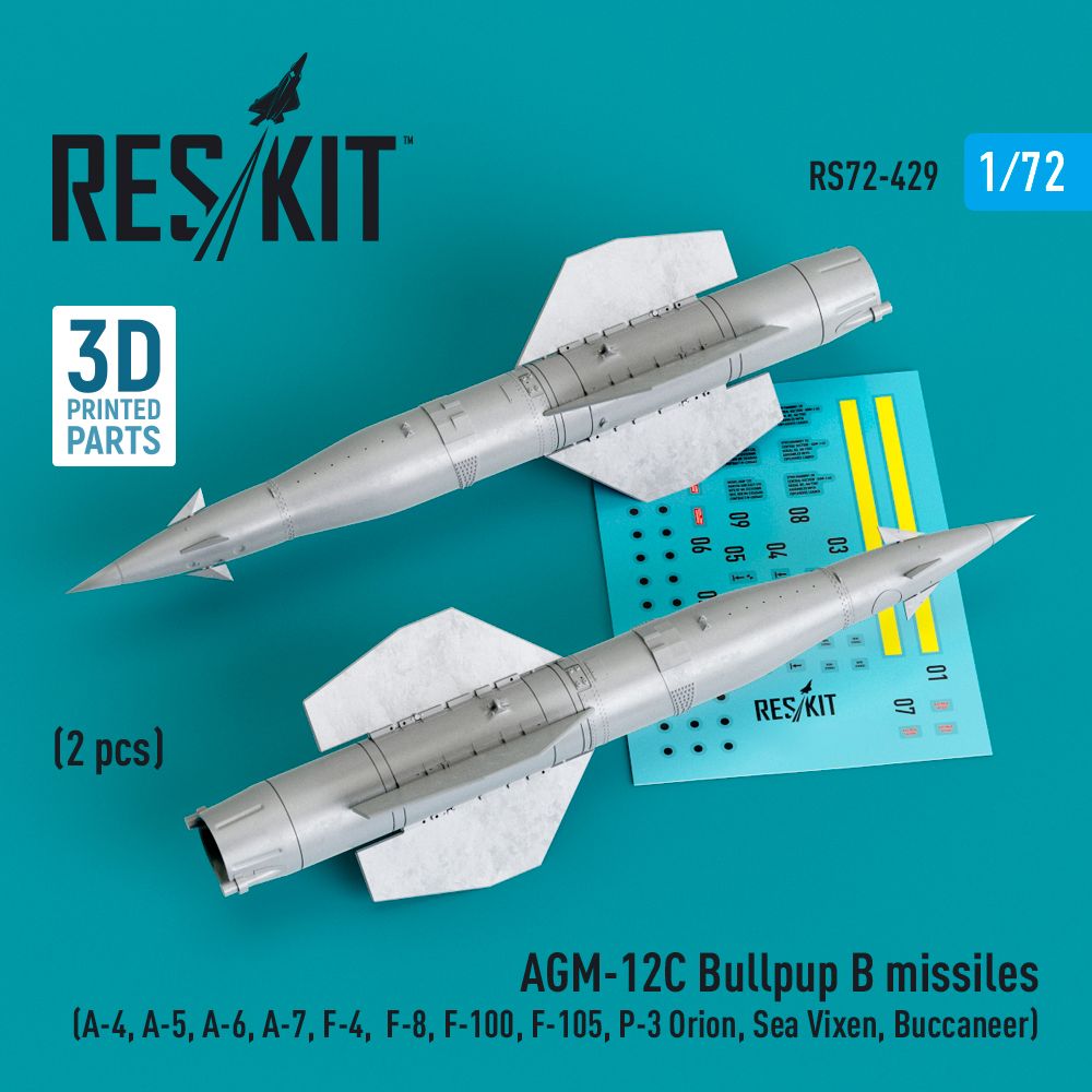1:72 AGM-12C Bullpup B missiles (2 pcs) (A-4, A-5, A-6, A-7, F-4, F-8, F-100, F-105, P-3 Orion, Sea Vixen, Buccaneer)