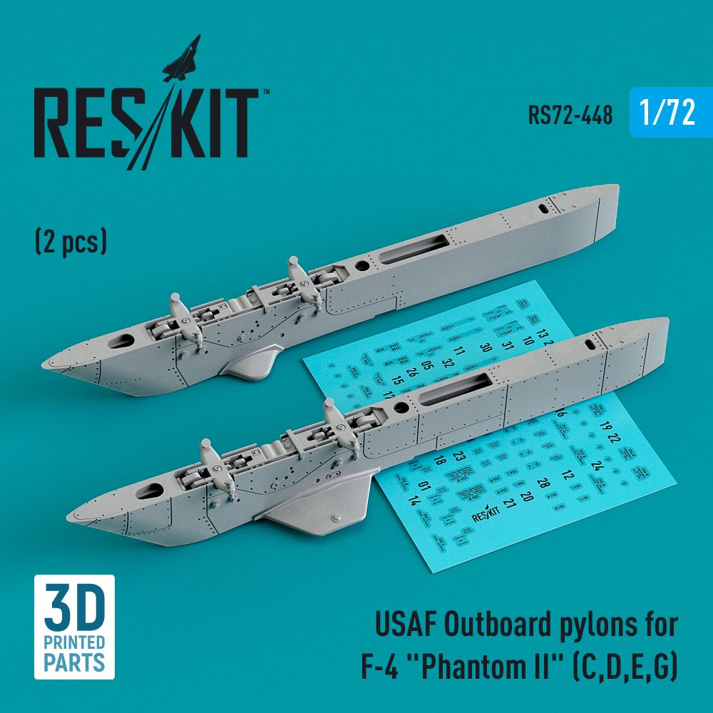 1:72 USAF Outboard pylons for McDonnell F-4 Phantom II (F-4C, F-4D, F-4E, F-4G) (2 pcs)