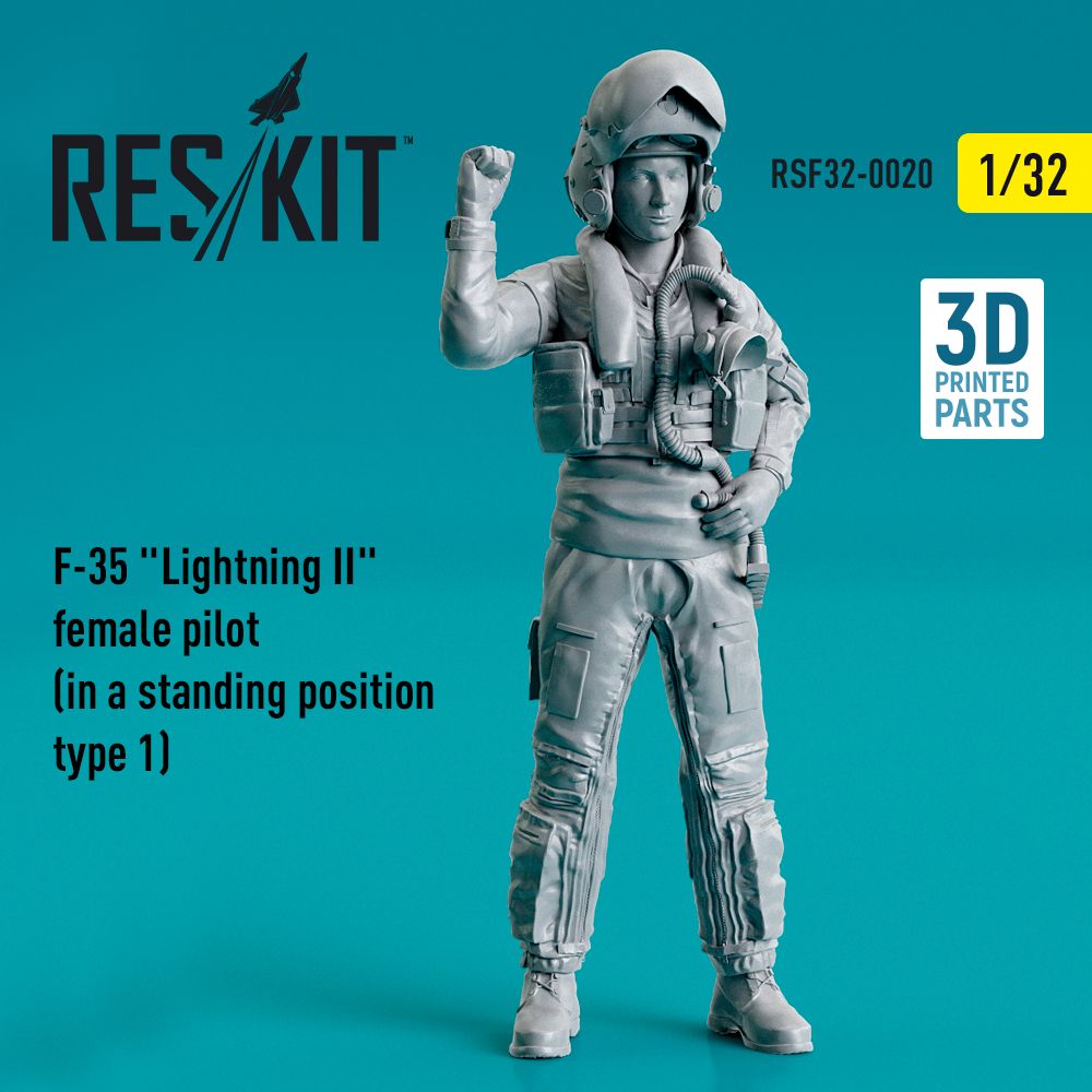 1:32 Martin F-35A Lightning II female pilot (in a standing position- type 1)