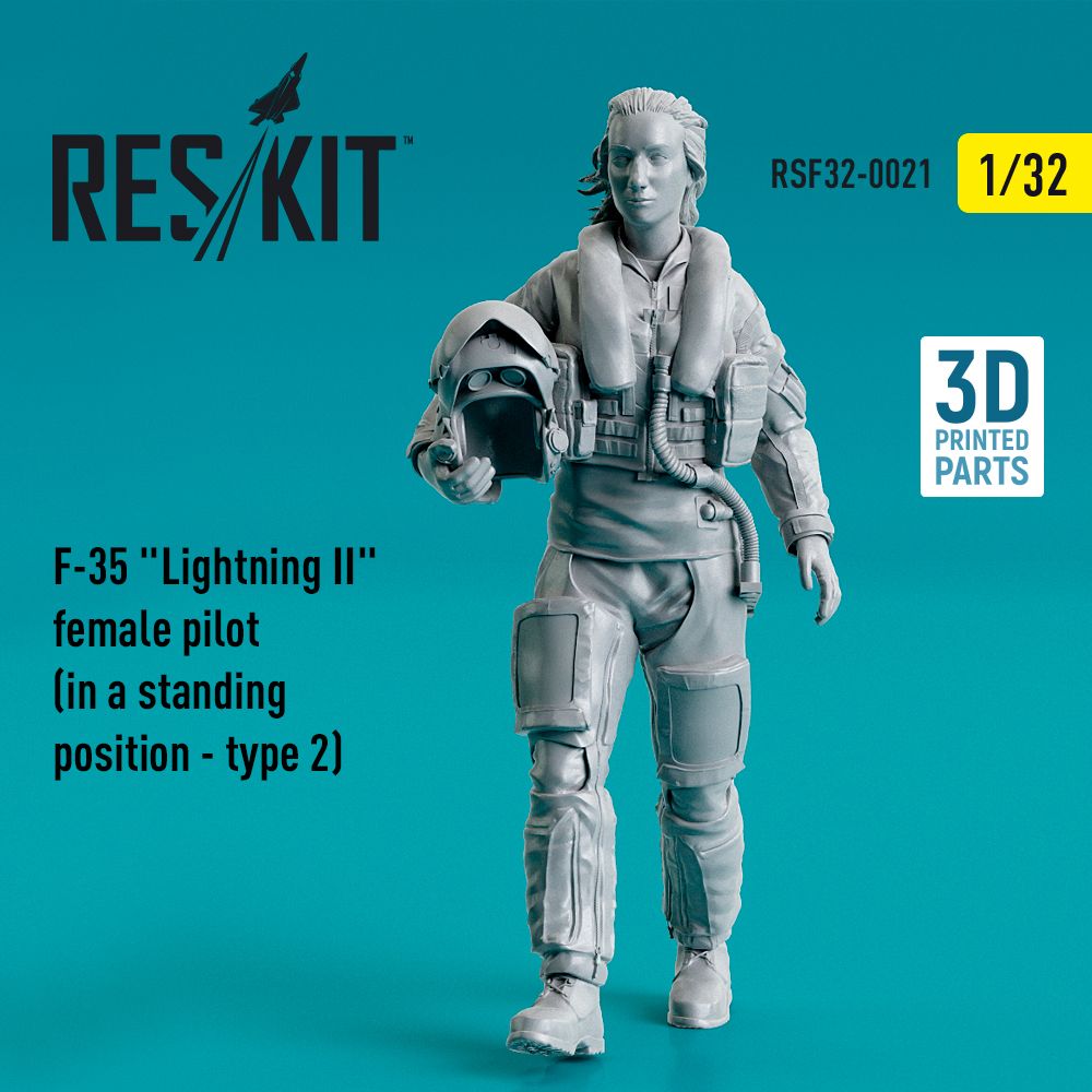 1:32 Martin F-35A Lightning II female pilot (in a standing position- type 2)