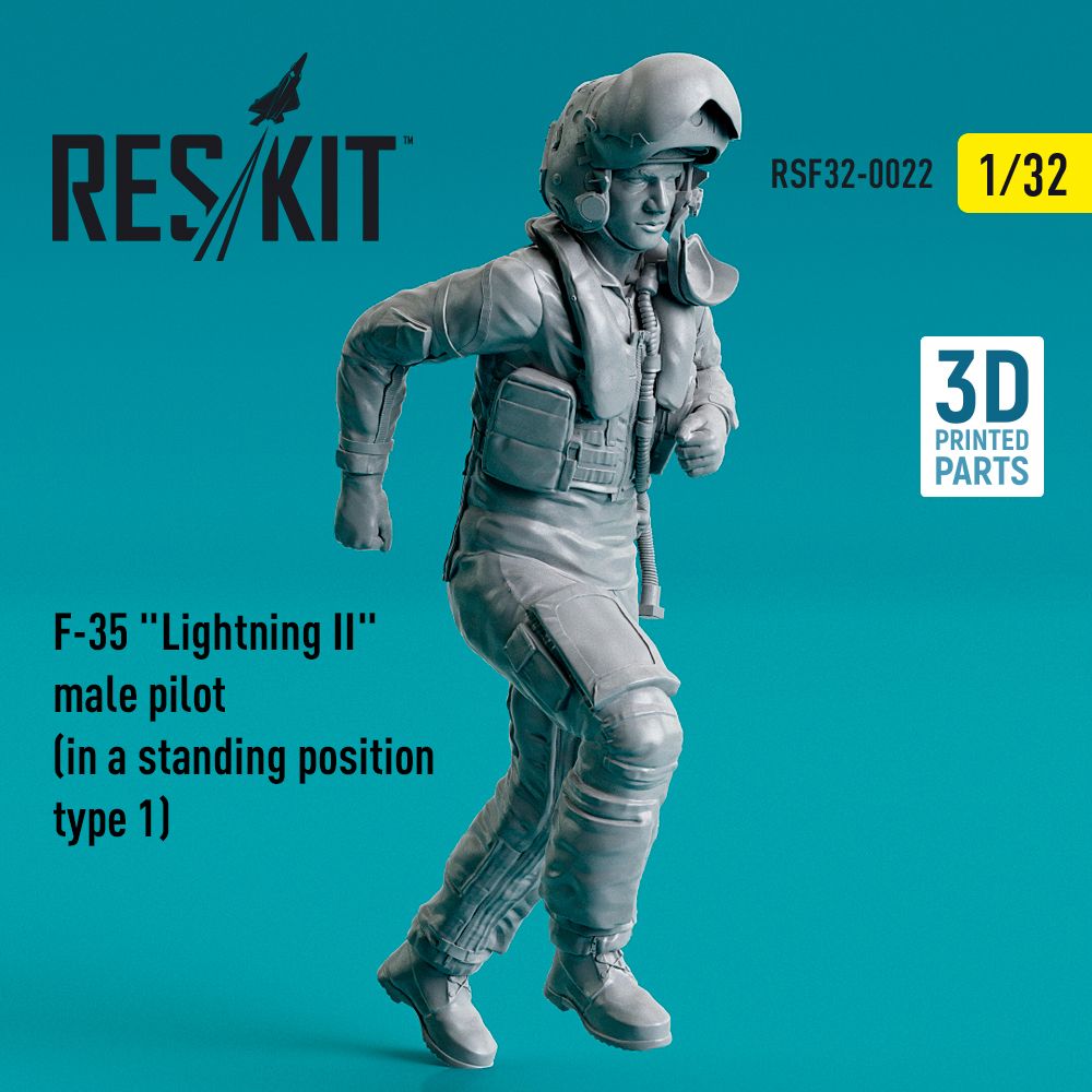 1:32 F-35A Lightning II male pilot (in a standing position- type 1)