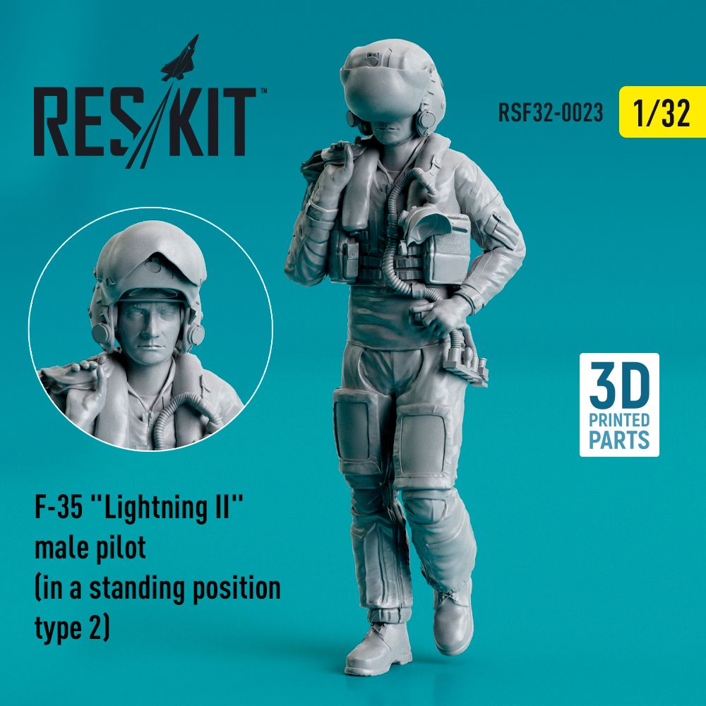 1:32 F-35A Lightning II male pilot (in a standing position - type 2)