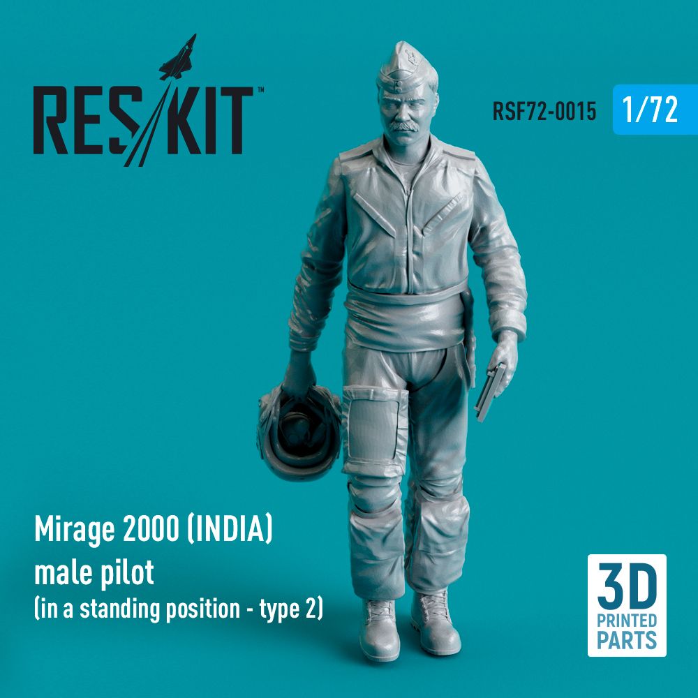 1:72 Mirage 2000B/2000D/2000N (INDIA) male pilot (in a standing position - type 2)