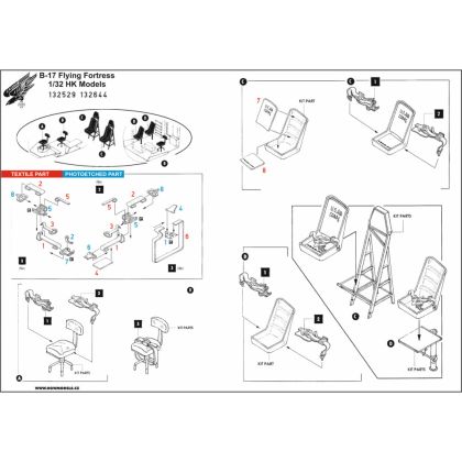 1:32 B-17 (WHITE) - SEATBELTS
