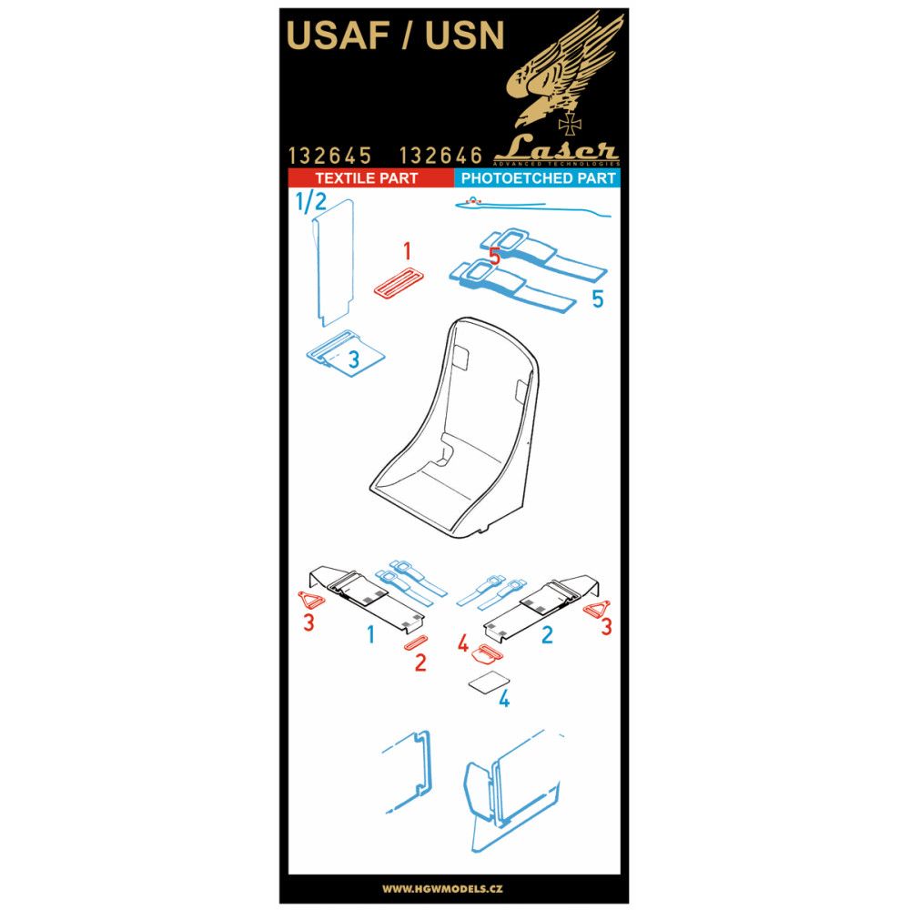 1:32 USAF / USN EARLY (GREEN) - SEATBELTS