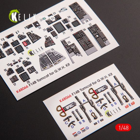 1:48 F-14B TOMCAT INTERIOR 3D DECALS FOR GWH KIT