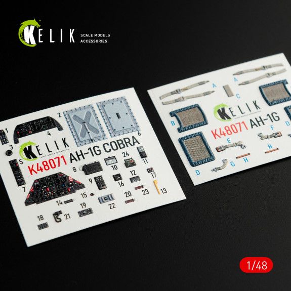 1:48 AH-1G INTERIOR 3D DECALS FOR ICM/SPECIALHOBBY KIT