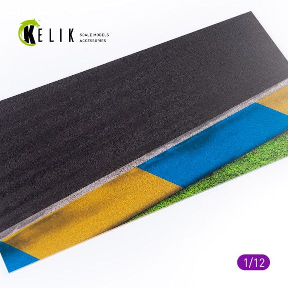 1:12 ASPHALT ROAD MOTO RACE TRACK TYPE 1 BASE - ACRYLIC 3 MM (180 X 357 MM)