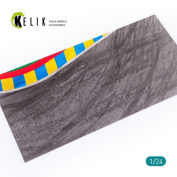 1:24 ASPHALT ROAD 24 HOURS OF LE MANS TURN BASE - ACRYLIC 3 MM (180 X 357 MM)