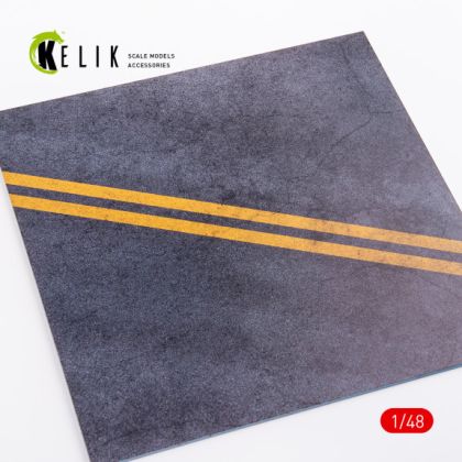 1:48 ASPHALT ROAD FOR DRONES OR ANY - ACRYLIC 3 MM (240 X 240 MM)