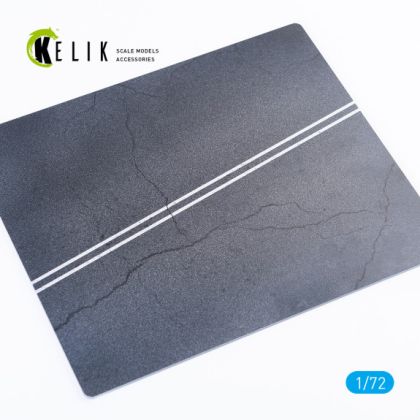 1:72 ASPHALT ROAD - BASE - ACRYLIC 3 MM (180 X 214 MM) (130 G)