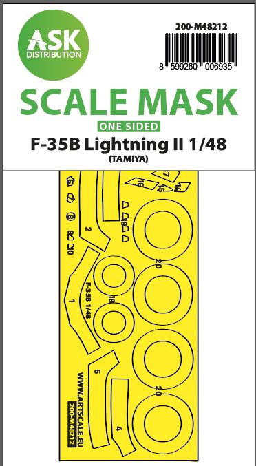 1:48 F-35B Lightning II one-sided express fit mask for Tamiya