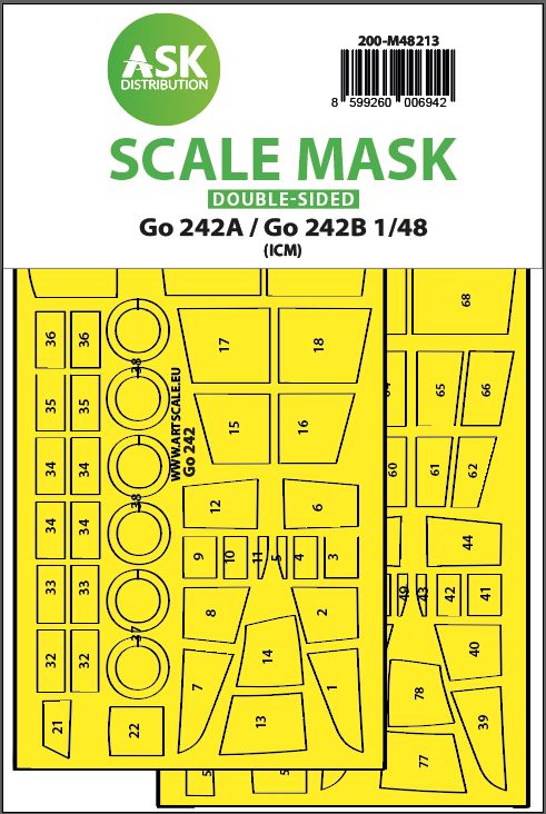 1:48 Gotha Go 242A / Go 242B double-sided express fit mask for ICM