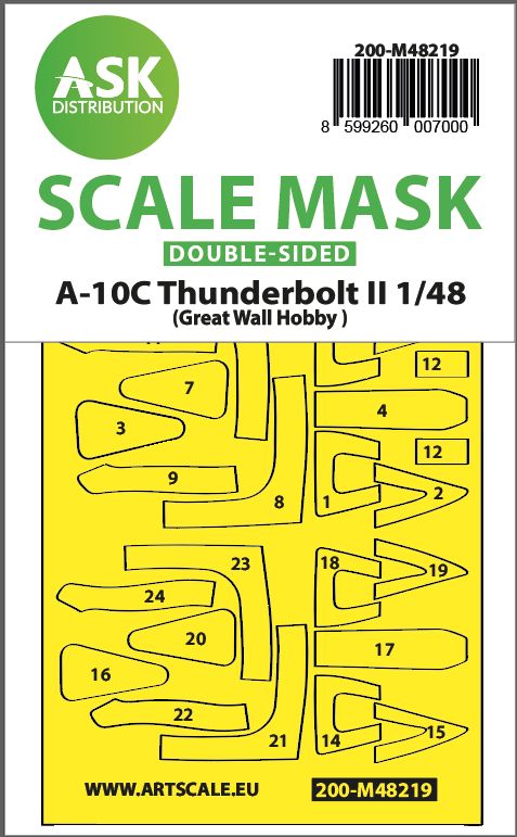 1:48 A-10C Thunderbolt II double-sided express fit mask for GWH