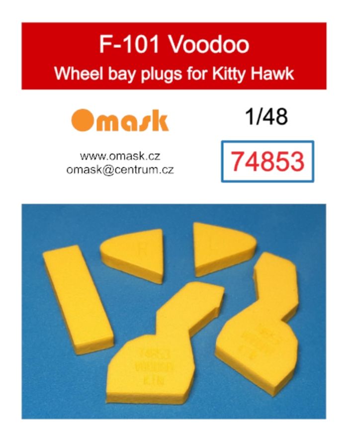 1:48 F-101 Voodoo wheel bay plugs (for Kitty Hawk)