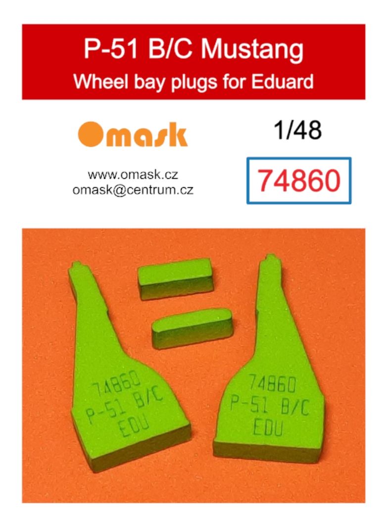 1:48 P-51 B/C Mustang wheel bay plugs (for Eduard)