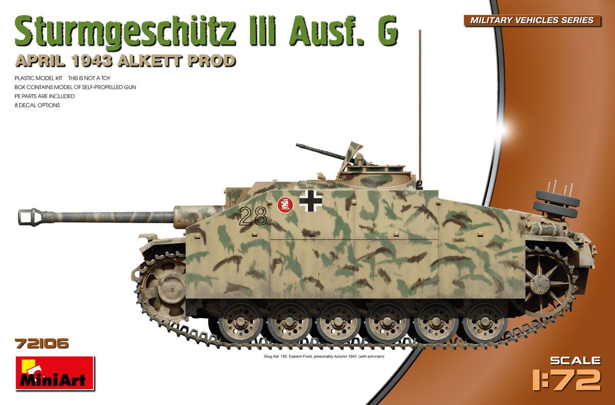 1:72 STURMGESCHUTZ III AUSF. G, APRIL 1943 ALKETT PROD.