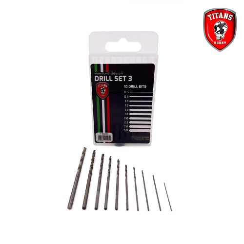 Set 3 of 10 modelling drill bits