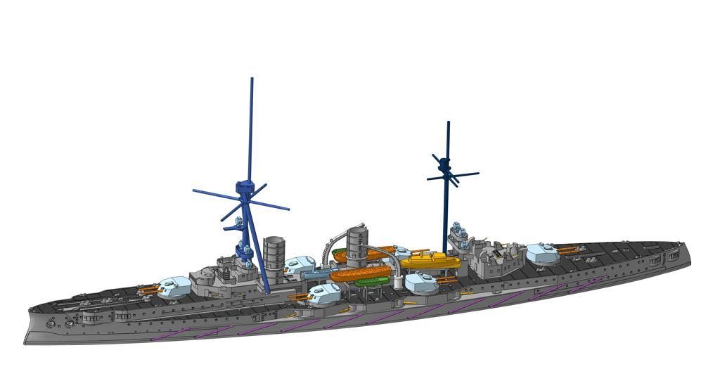 1:1200 German Armoured Cruiser SMS Blücher