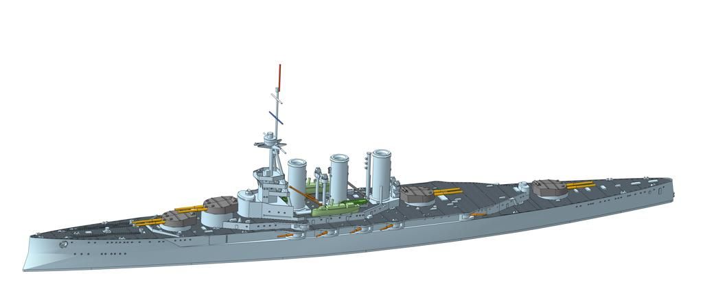 1:1200 Brtiish Battlecruiser HMS Tiger