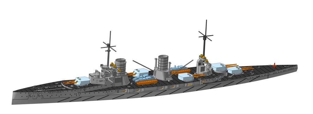 1:1200 German Battlecruiser SMS Seydlitz