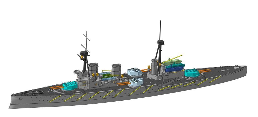 1:1200 Brtiish Battlecruiser HMS Indomitable
