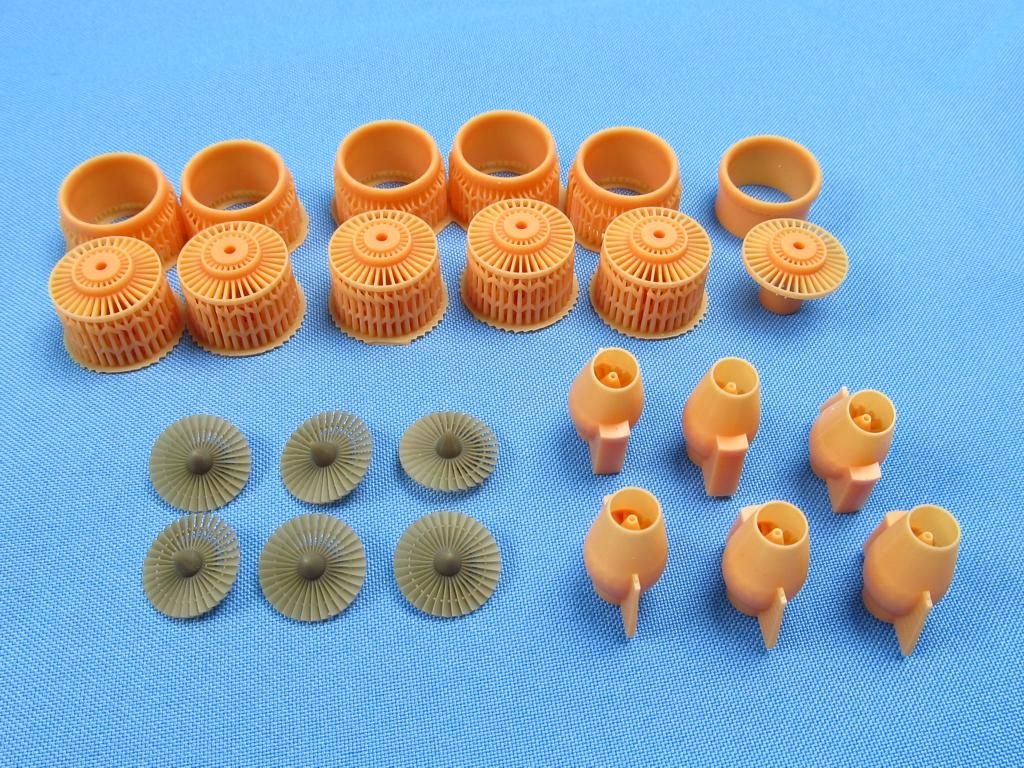 1:144 An-225 Mrija - Engines 3D-Printed (designed to be used with Revell kits)