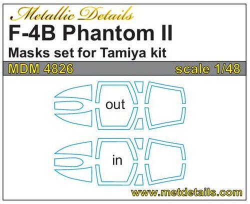 1:48 McDonnell F-4 B Phantom II - Masks Set (designed to be used with Tamiya kits)