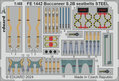 1:48 Blackburn Buccaneer S.2B seatbelts STEEL