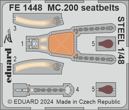 1:48 Macchi MC.200 Saetta seatbelts STEEL
