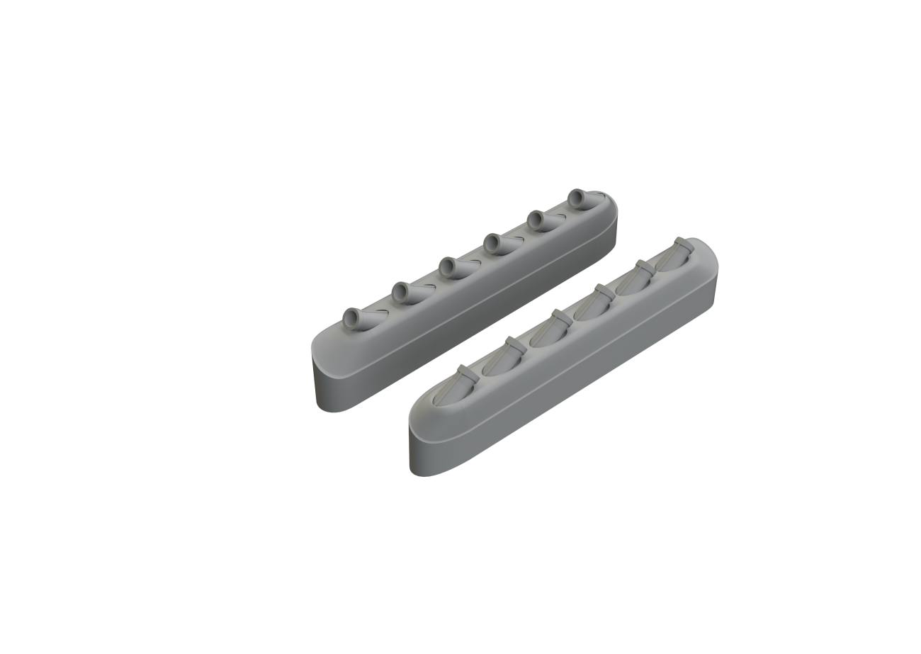 1:48 P-51B/C exhaust stacks w/fairing