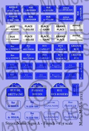 1:35 Street Name Signs A - French