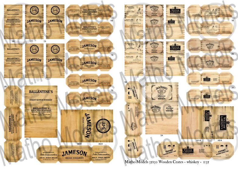 1:35 Wooden Crates: whiskey